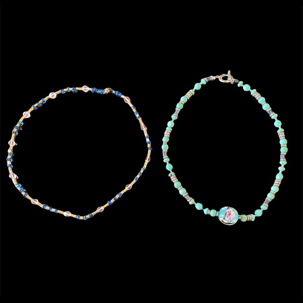 SOLD- 2/$25- Artisan-made beaded necklaces - Picture 1 of 1